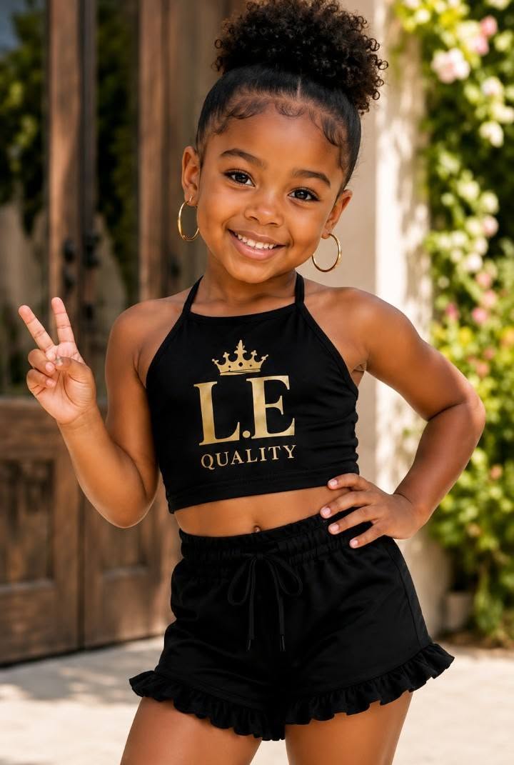 Kids Girls 2pc Summer Shorts Set