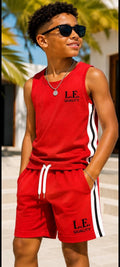 Quality Victory Red Shorts Set