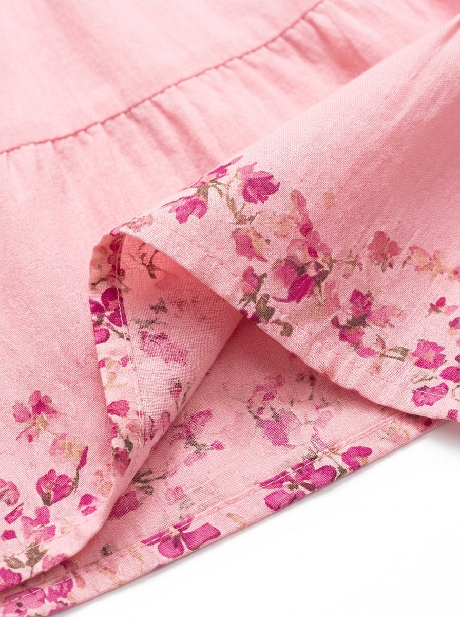 Tiered Sundress — Floral Hem Detail | Generated by Modelize